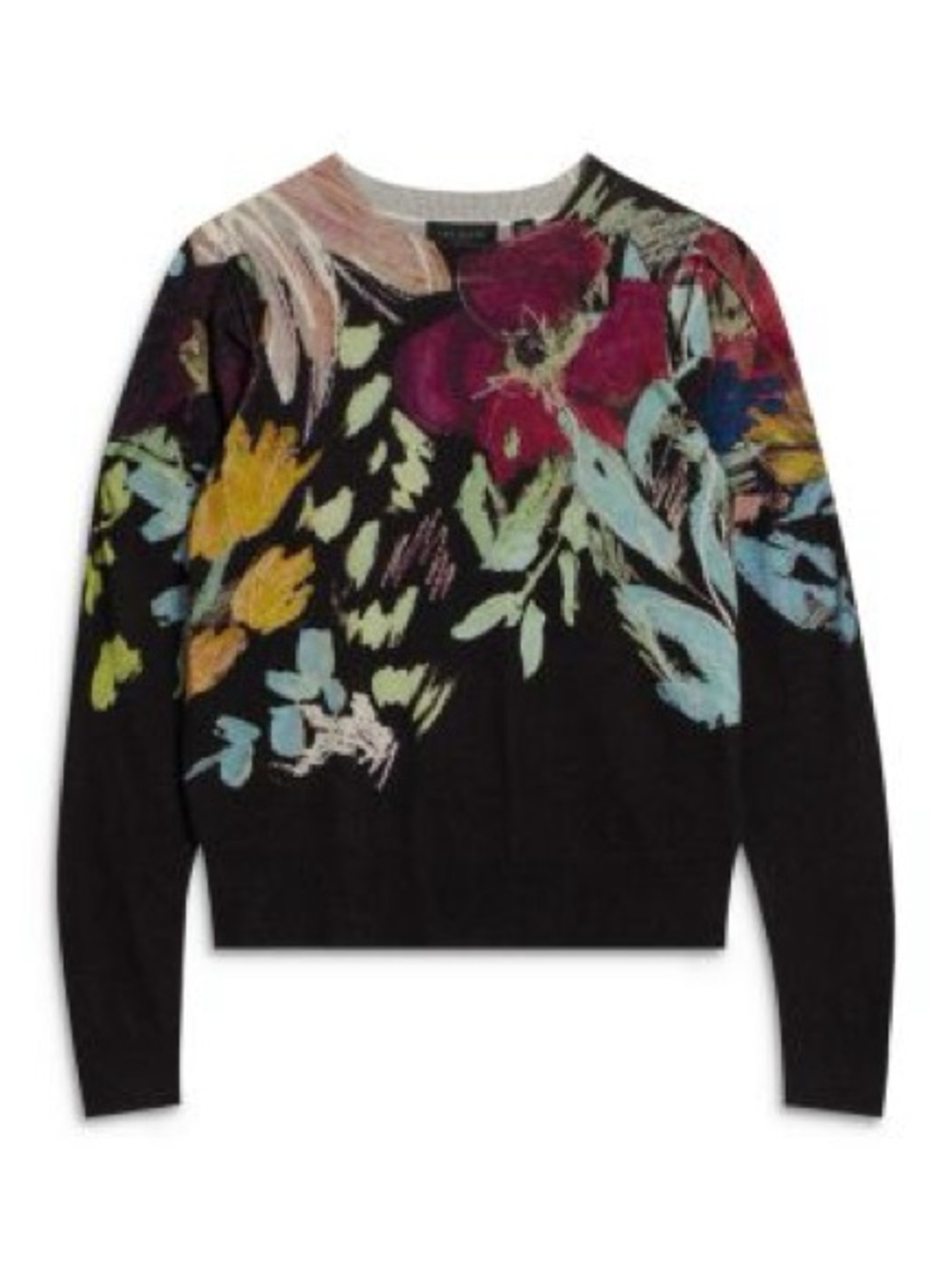 Ted Baker - Margaret Colorful Floral Long Sleeve Lightweight Sweater Size 0